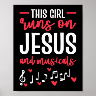 Dieses Mädchen läuft auf Jesus und Musicals Theate Poster