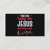 Dieses Mädchen läuft auf Jesus und Musicals Theate Visitenkarte (Rückseite)