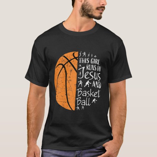 Dieses Mädchen läuft auf Jesus und Sketch gibt Chr T-Shirt (Vorderseite)