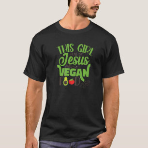 Dieses Mädchen läuft auf Jesus und Vegane Nahrungs T-Shirt
