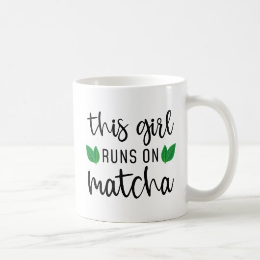 Dieses Mädchen läuft auf Matcha Kaffeetasse (Rechts)