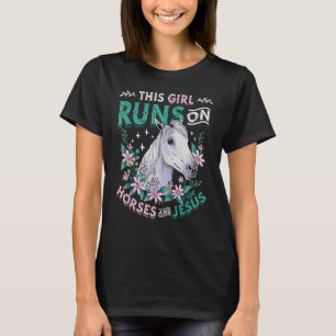 Dieses Mädchen läuft auf Pferden und Jesus-Girls P T-Shirt