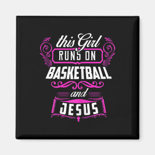 Dieses Mädchen läuft auf Sketll und Jesus Geschenk Magnet