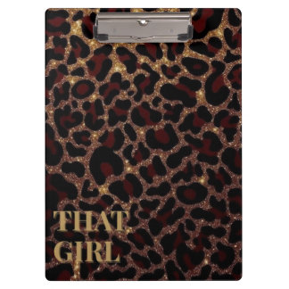 Dieses Mädchen Leopardendruck Clipboard Klemmbrett