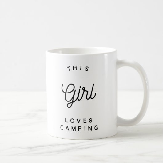 Dieses Mädchen-Liebe-Camping - Campings-Tassen Kaffeetasse (Rechts)
