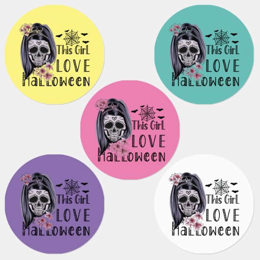 Dieses Mädchen Liebe Halloween Etiketten (Gruppe)