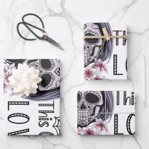Dieses Mädchen Liebe Halloween Geschenkpapier Set