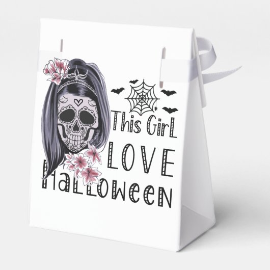 Dieses Mädchen Liebe Halloween Geschenkschachtel (Rückseite)