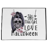 Dieses Mädchen Liebe Halloween Große Geschenktüte (Vorderseite)