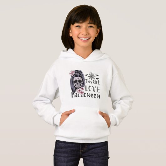 Dieses Mädchen Liebe Halloween Hoodie (Vorne ganz)
