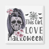 Dieses Mädchen Liebe Halloween Magnet (Vorne)
