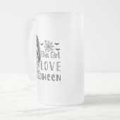 Dieses Mädchen Liebe Halloween Mattglas Bierglas (Vorderseite Links)