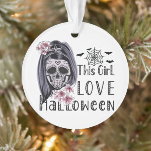 Dieses Mädchen Liebe Halloween Ornament