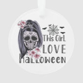 Dieses Mädchen Liebe Halloween Ornament (Rückseite)