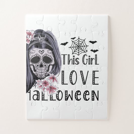 Dieses Mädchen Liebe Halloween Puzzle (Vertikal)