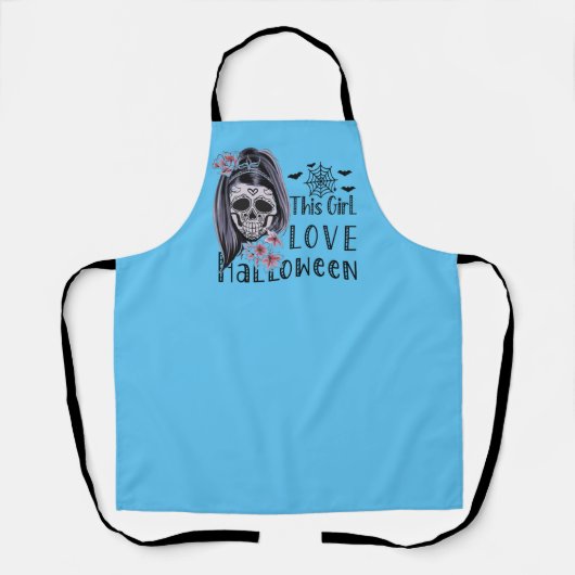 Dieses Mädchen Liebe Halloween Schürze (Vorderseite)