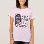 Dieses Mädchen Liebe Halloween T-Shirt (Vorderseite)