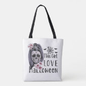 Dieses Mädchen Liebe Halloween Tasche (Rückseite)