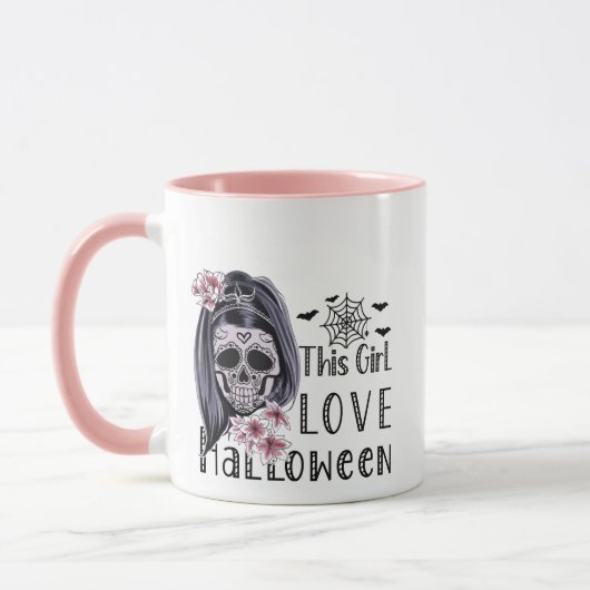 Dieses Mädchen Liebe Halloween Tasse (Links)