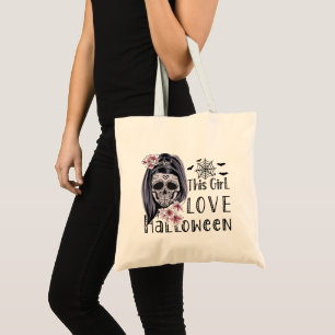 Dieses Mädchen Liebe Halloween Tragetasche