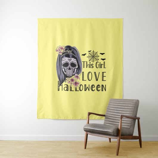Dieses Mädchen Liebe Halloween Wandteppich (Beispiel)