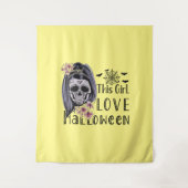 Dieses Mädchen Liebe Halloween Wandteppich (Vorderseite)