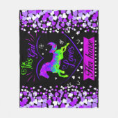 Dieses Mädchen Liebe ihr Pferd Fleecedecke (Vorderseite)