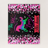 Dieses Mädchen Liebe ihr Pferd Puzzle (Vertikal)