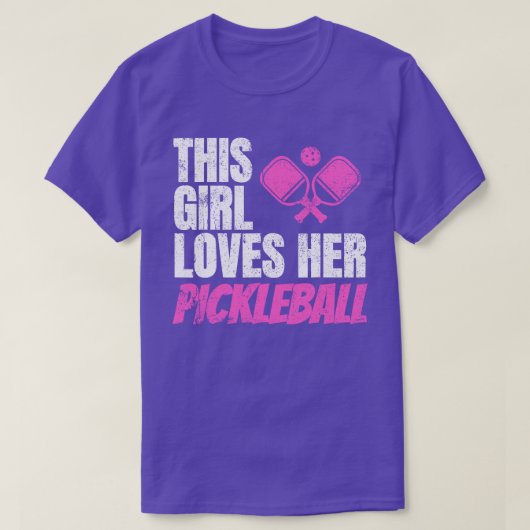 Dieses Mädchen Liebe ihr Pickleball T-Shirt (Design vorne)
