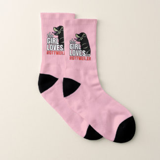 Dieses Mädchen Liebe ihr Rottweiler Socken