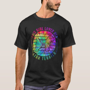 Dieses Mädchen Liebe ihre Cairn Terrier Gefärbte T-Shirt