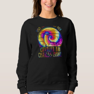 Dieses Mädchen Liebe ihre Cavalier Gefärbte Krawat Sweatshirt
