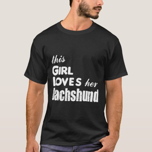 Dieses Mädchen Liebe ihre Dackel T-Shirt (Vorderseite)
