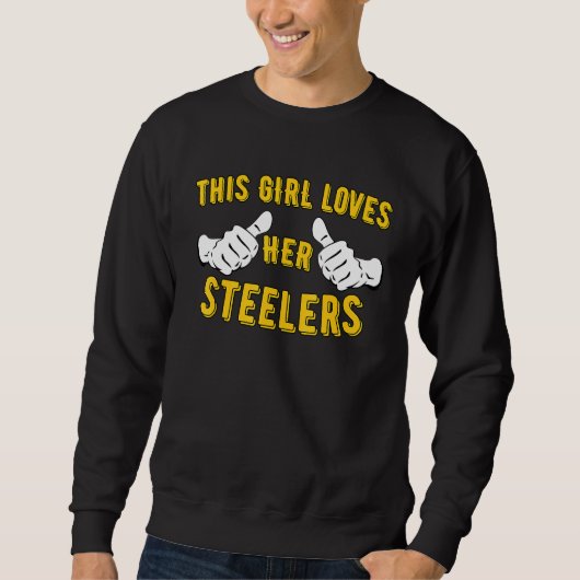 Dieses Mädchen Liebe ihre Steelers Sweatshirt (Vorderseite)