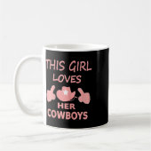 Dieses Mädchen Liebe ihrem Cowboy Niedlich Texas D Kaffeetasse (Links)