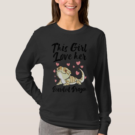 Dieses Mädchen Liebe ihren bärtigen Drachen Lizard T-Shirt (Vorderseite)