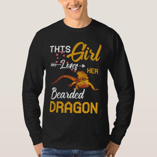 Dieses Mädchen Liebe ihren bärtigen Drachen Lizard T-Shirt (Vorderseite)