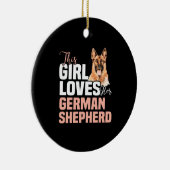 Dieses Mädchen Liebe ihren deutschen Schäferhund Keramik Ornament (Rechts)