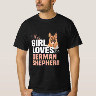 Dieses Mädchen Liebe ihren deutschen Schäferhund T-Shirt