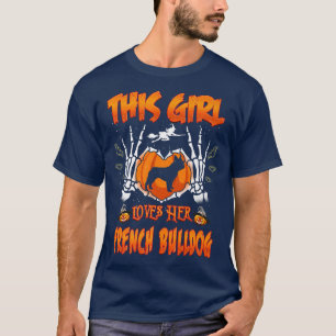 Dieses Mädchen Liebe ihren französischen Bulldog H T-Shirt