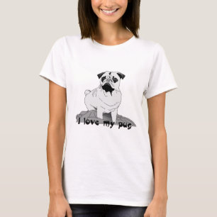 Dieses Mädchen Liebe ihren Mops! T-Shirt