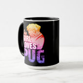 Dieses Mädchen Liebe ihren Mops Tasse (Vorderseite Links)