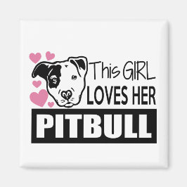 Dieses Mädchen Liebe ihren Pitbull Magnet