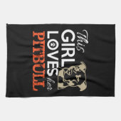 dieses Mädchen Liebe ihren Pitbulle Geschirrtuch (Horizontal)