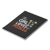 dieses Mädchen Liebe ihren Pitbulle Notizblock (Rotiert)