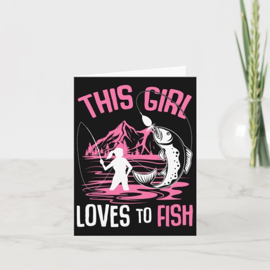 Dieses Mädchen Liebe, Mädchen zu fischen Karte (Vorderseite)