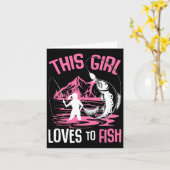 Dieses Mädchen Liebe, Mädchen zu fischen Karte (Gelbe Blume)