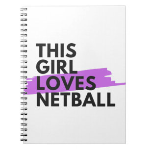 Dieses Mädchen Liebe Netball Notizblock