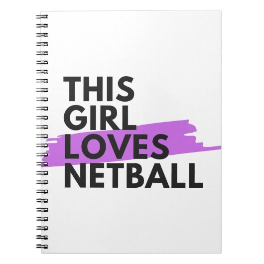 Dieses Mädchen Liebe Netball Notizblock (Vorderseite)