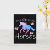 Dieses Mädchen Liebe Pferde Pferd Reiten Karte (Gelbe Blume)